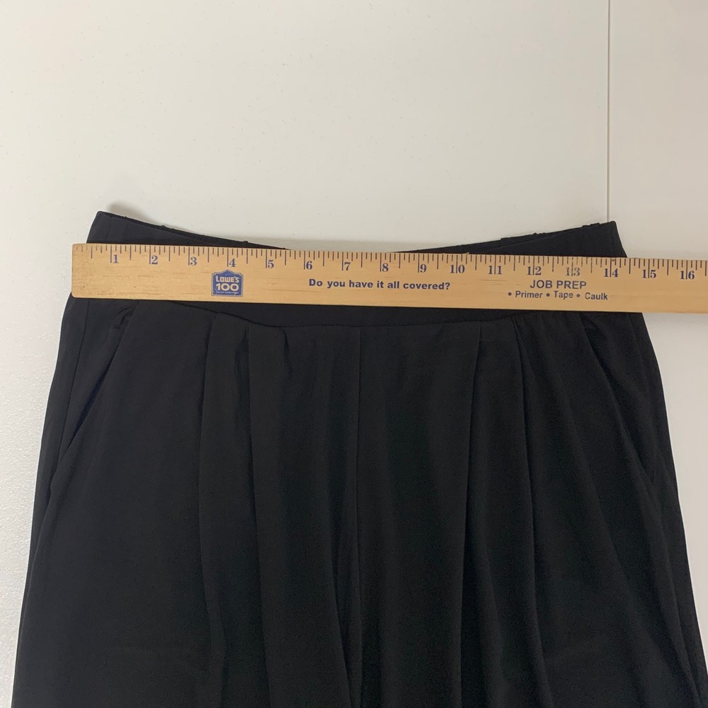 Dear Scarlett‎ Wide Leg Pants Women Medium Black Pleated Elastic Waist Resort - Picture 7 of 12